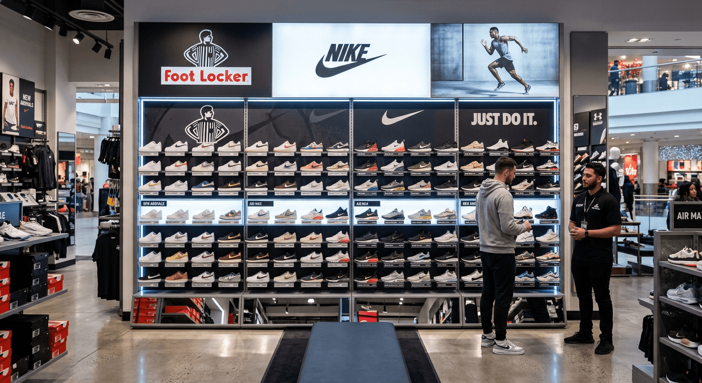 Foot Locker Nike Wall Display