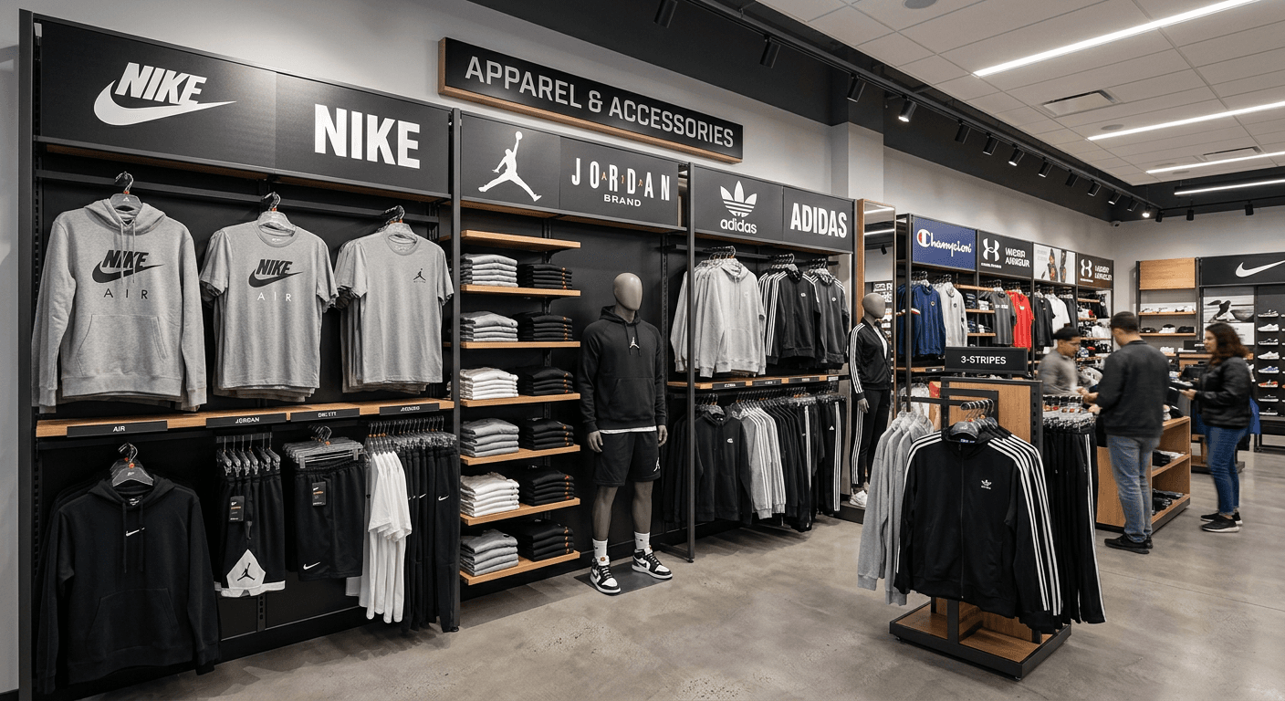Foot Locker Apparel and Sportswear Wall