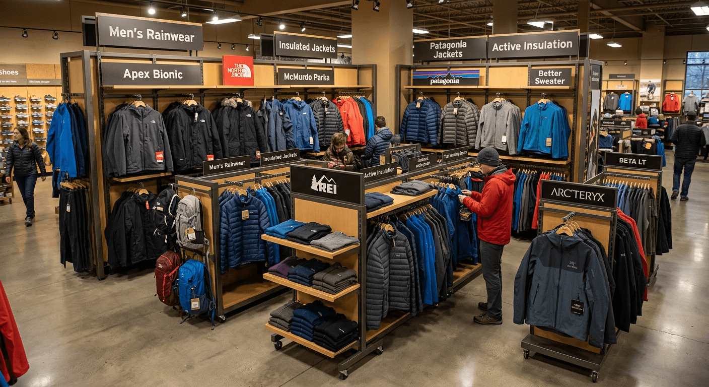 REI Apparel and Jackets