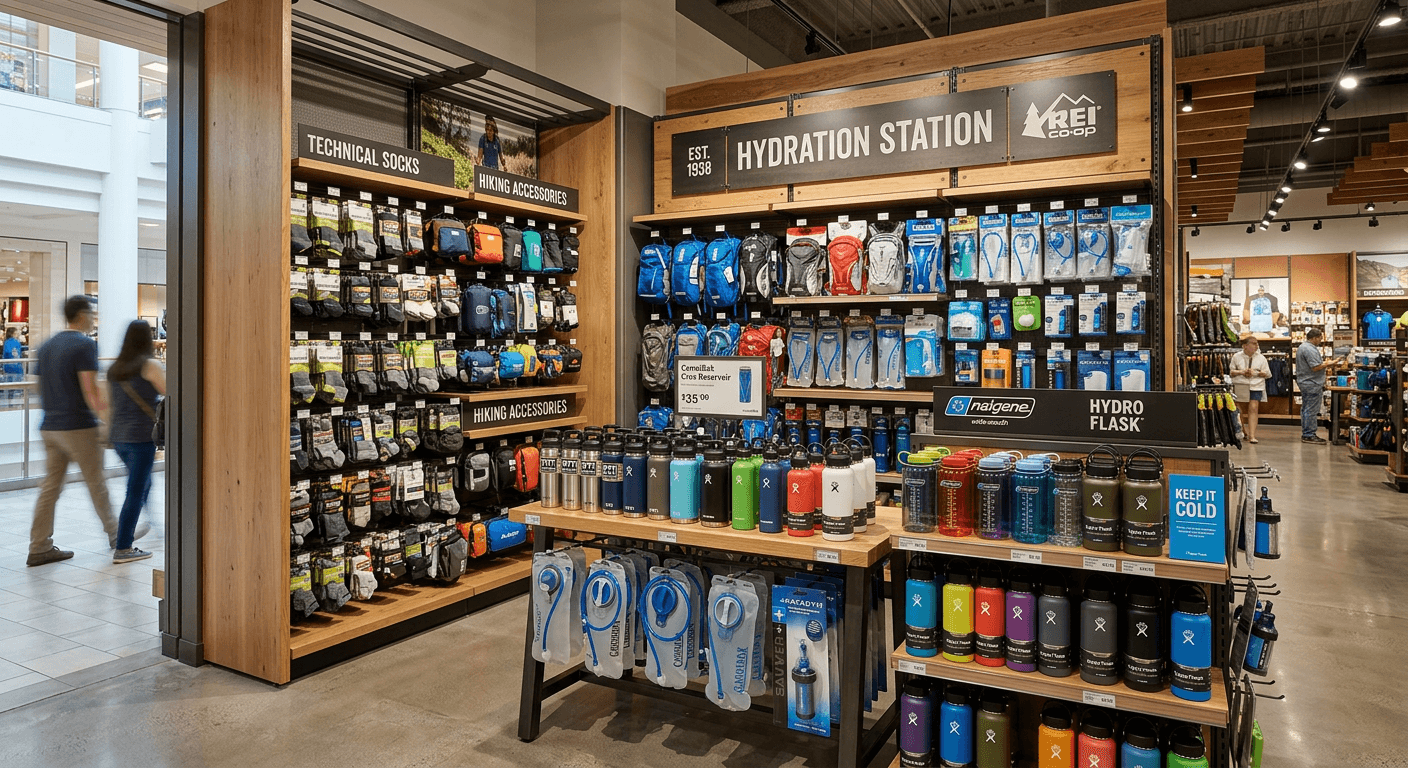 REI Accessories and Hydration Station