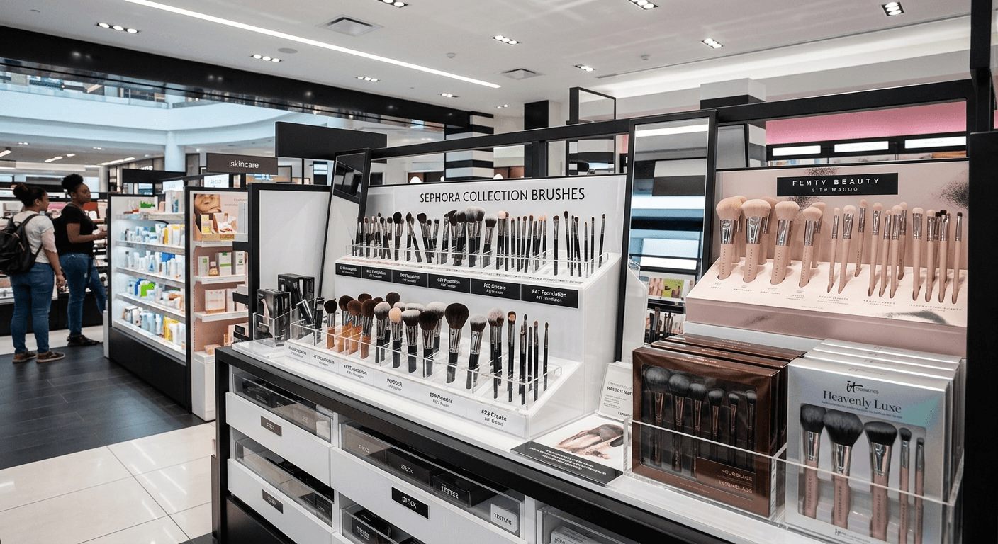 Sephora Tools and Brush Display