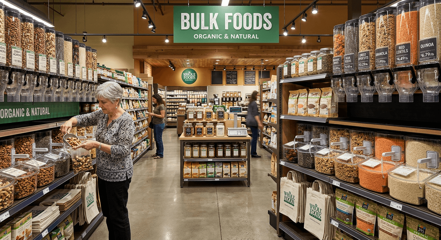 Whole Foods Market Bulk Bins and Organic Dry Goods