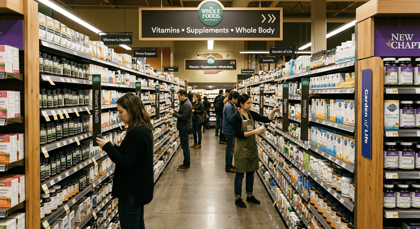 Whole Foods Market Natural Supplements and Vitamins Aisle