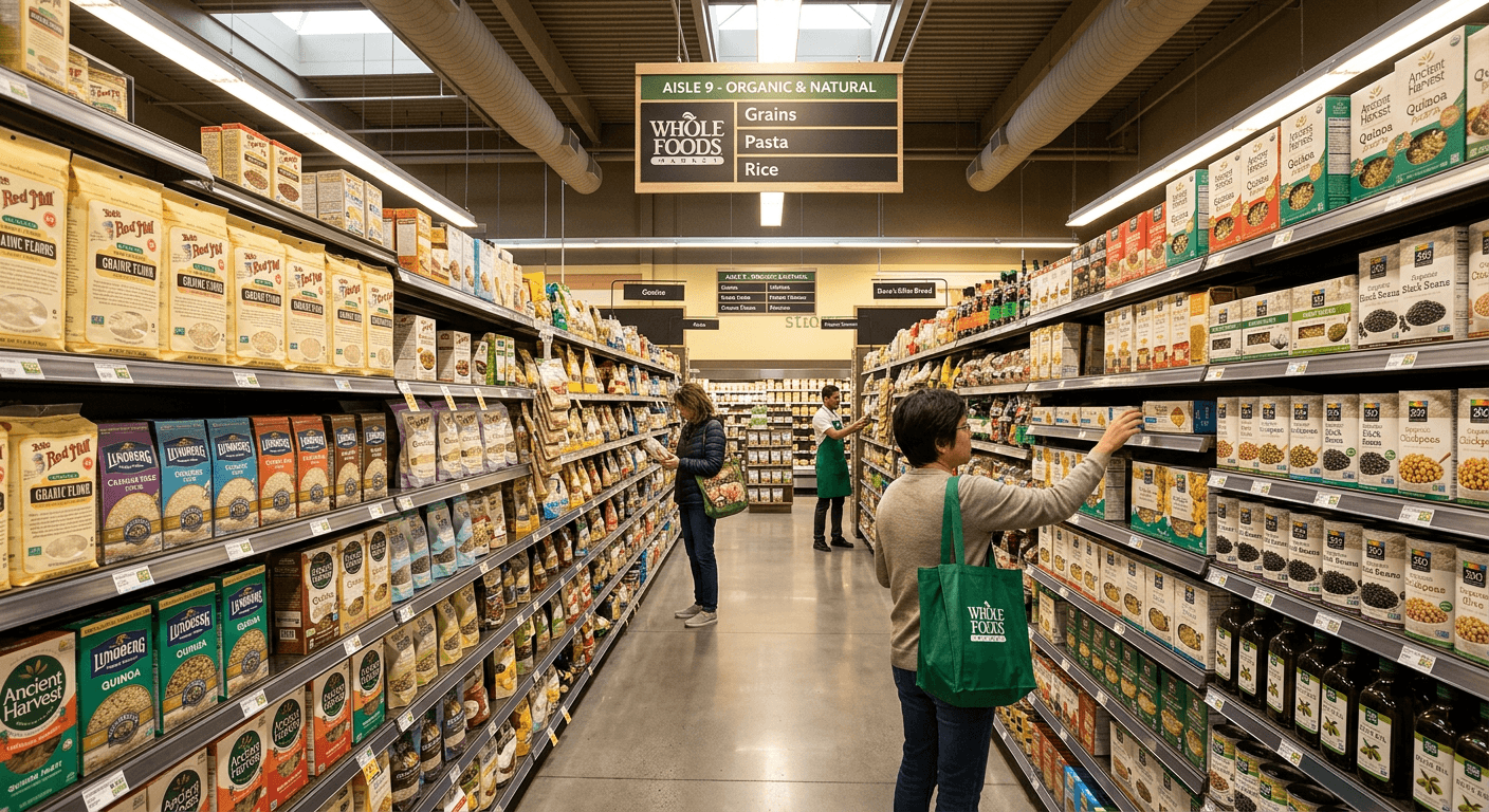 Whole Foods Market Grocery Aisles with Organic Products